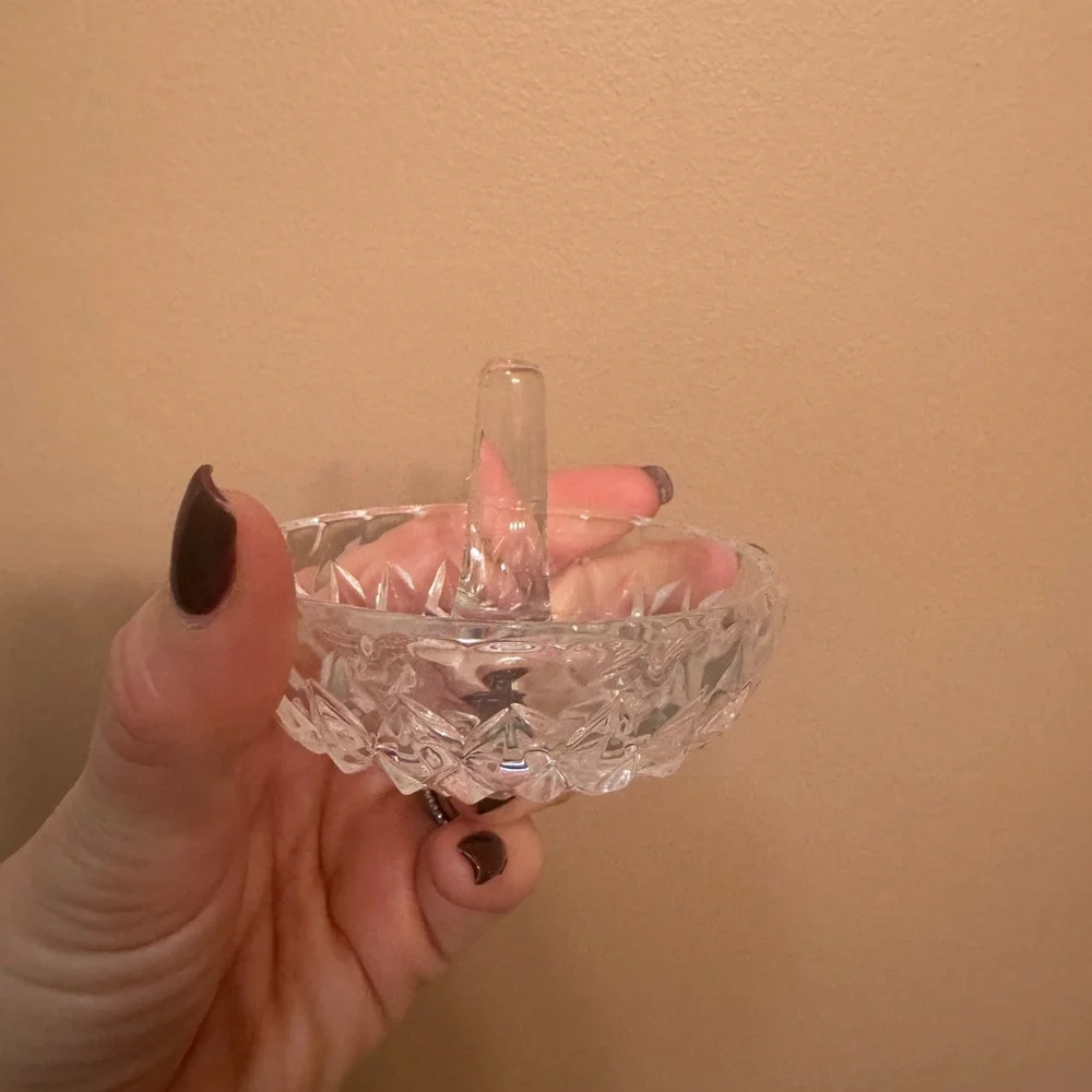 American Brilliant Cut Glass Ring Holder